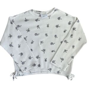 Zara Cream Floral Patterned Top